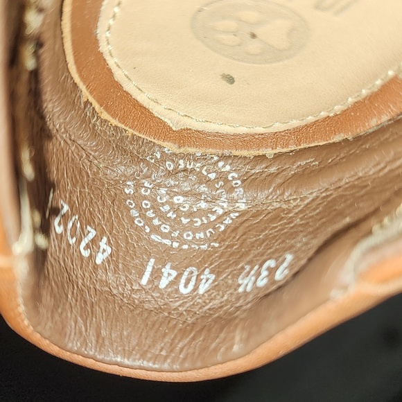 Lobo Solo Brown Padded Laser Cut Design Leather Women's Loafers Size 23.5 / US 6 - Picture 7 of 11